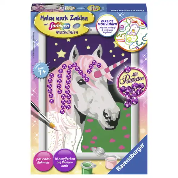 Bild 1 von Malen nach Zahlen - Einhorn - Sonderserie E