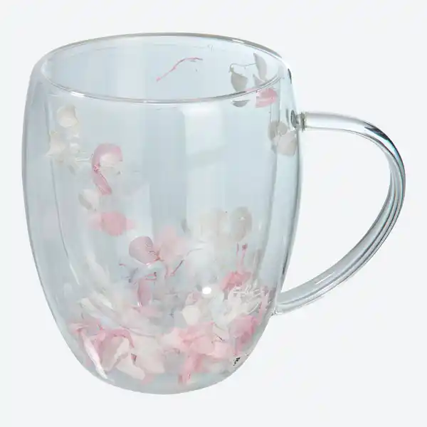 Bild 3 von Doppelwand-Glastasse mit Trockenblumen , ca. 300 ml