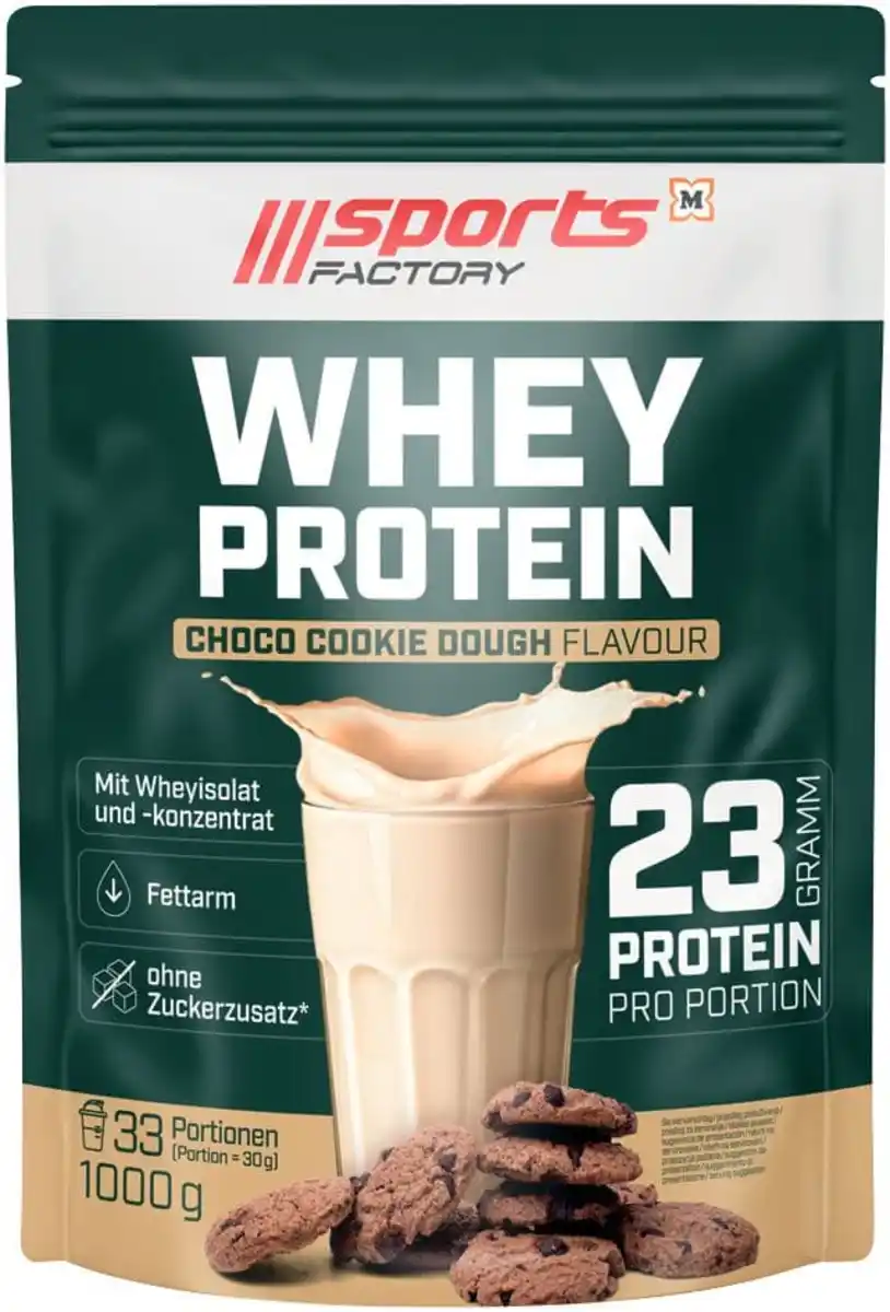 Bild 1 von SPORTS FACTORY Whey Protein Choco Cookie Dough, 1 kg