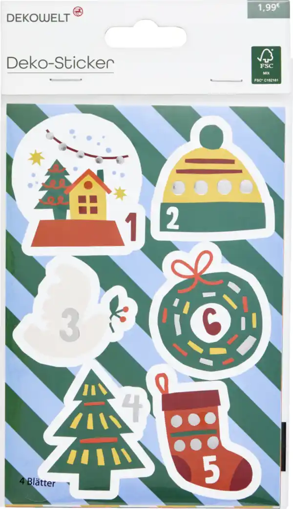 Bild 3 von DEKOWELT ADVENTSKALENDER STICKER