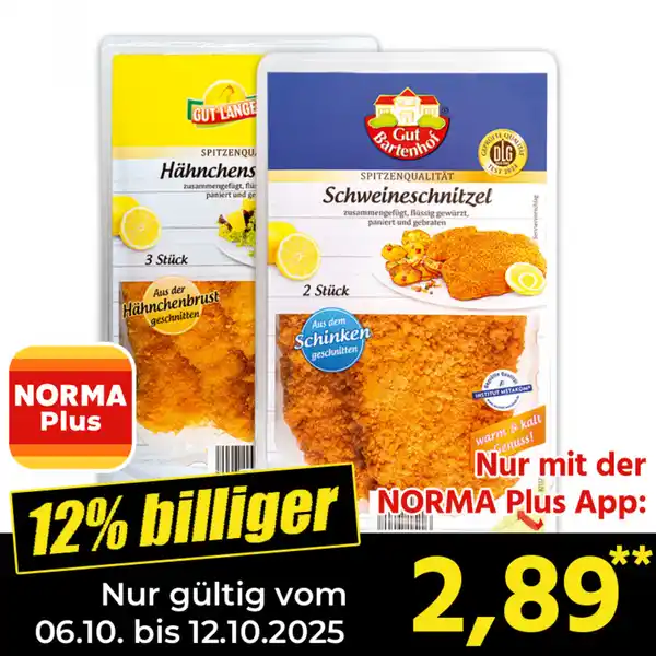 Bild 1 von Gut Bartenhof/Gut-Langenhof/Abbelen Schweine-/ Hähnchenschnitzel