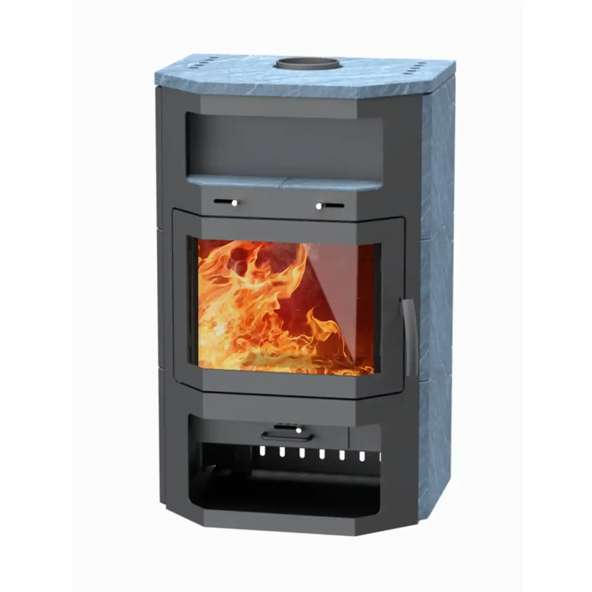 Bild 1 von THERMIA Kaminofen »Saarbrücken«, grau, Naturstein, 8,5 kW