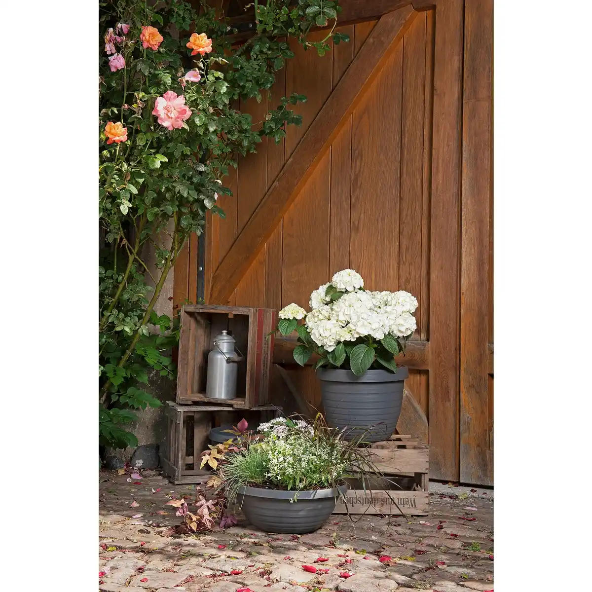 Bild 3 von Pflanzschale »Catania«, 39 x 14,7 cm (ØxH), Kunststoff, metallgrau