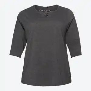 Damen-Shirt in Mélange-Optik, große Größen