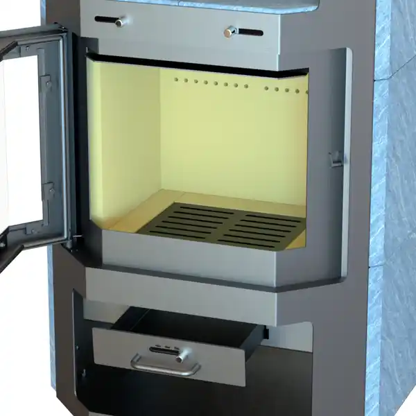 Bild 4 von THERMIA Kaminofen »Saarbrücken«, grau, Naturstein, 8,5 kW