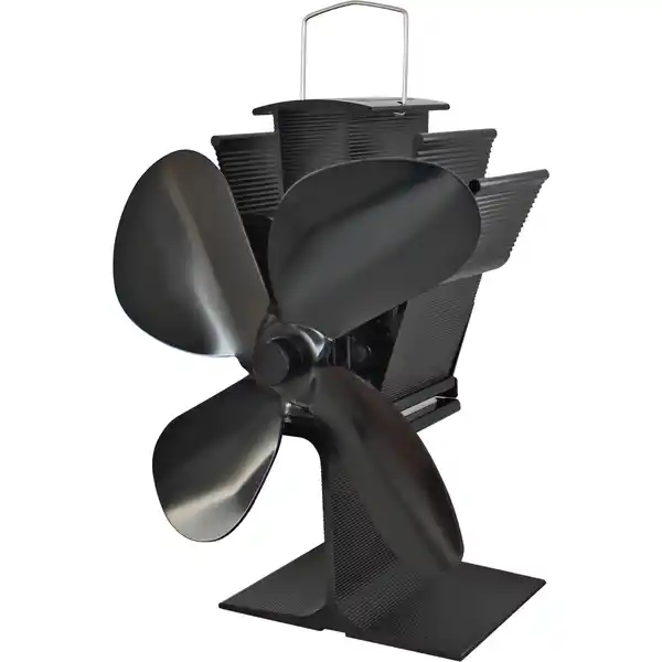 Bild 1 von CASAYA Kaminofenventilator, 4-flüglig, Stahl, schwarz