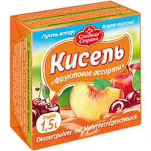 "SLADKAYA STRANA" Dessertpulver mit Mehrfruchtgeschmack "Kis...