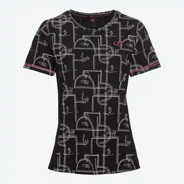 Bild 1 von Damen-Funktions-T-Shirt mit All-Over-Print