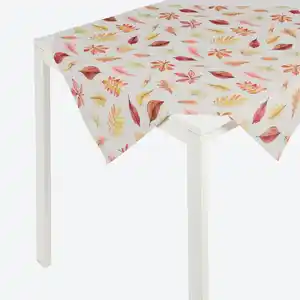 Mitteldecke mit Herbstblätter-Design, ca. 80x80cm