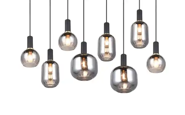 Bild 4 von Pendelleuchte Diva, chromfarbig/schwarz, 8-flammig