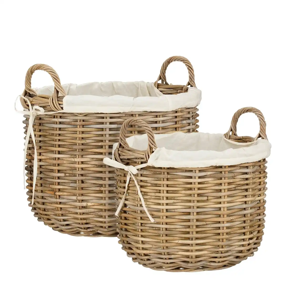 Bild 1 von Korb »Universell«, DxH: 48 x 45 cm, rund, Rattan/Baumwolle, braun