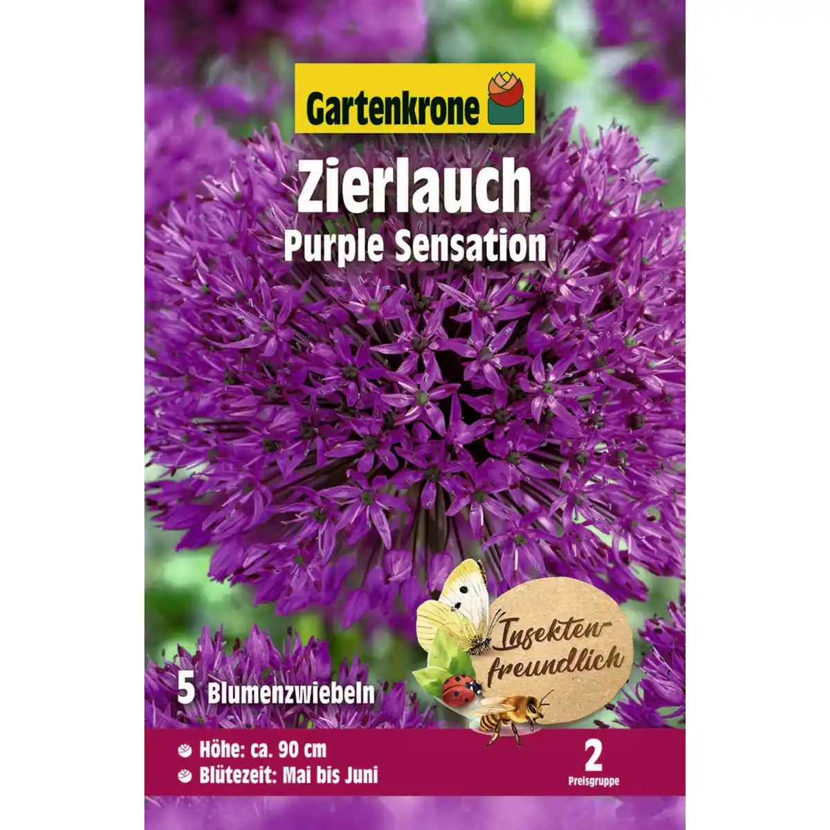 Bild 1 von Gartenkrone Zierlauch, 5 Blumenzwiebeln, rosaviolett