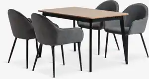 JEGIND L130 Tisch + 4 SABRO Stühle