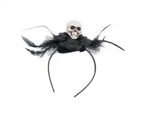 Haarreif Totenkopf novooo, auf Rose, Halloween