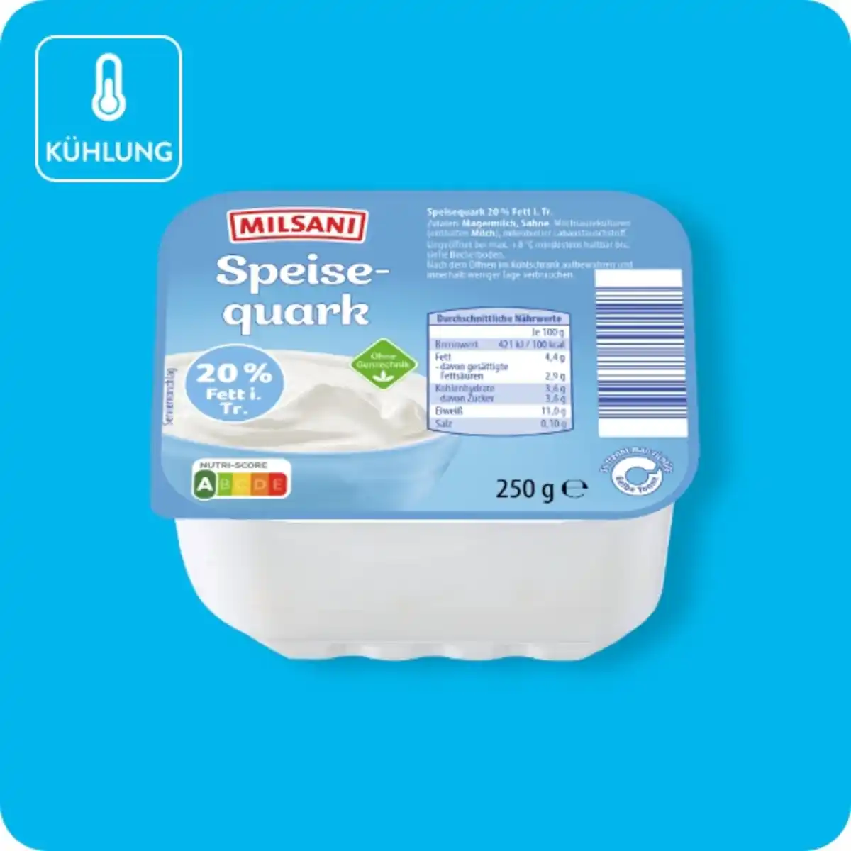 Bild 1 von MILSANI Speisequark, 20 % Fett i. Tr.