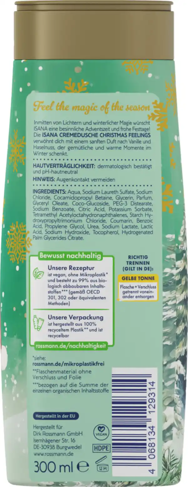Bild 2 von ISANA Cremedusche Cristmas Feelings, 300 ml