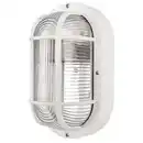 Bild 1 von CASAYA LED-Außenleuchte »Korbi«, E27, BxHxT: 20,5 x 9,5 x 12 cm, oval, weiß