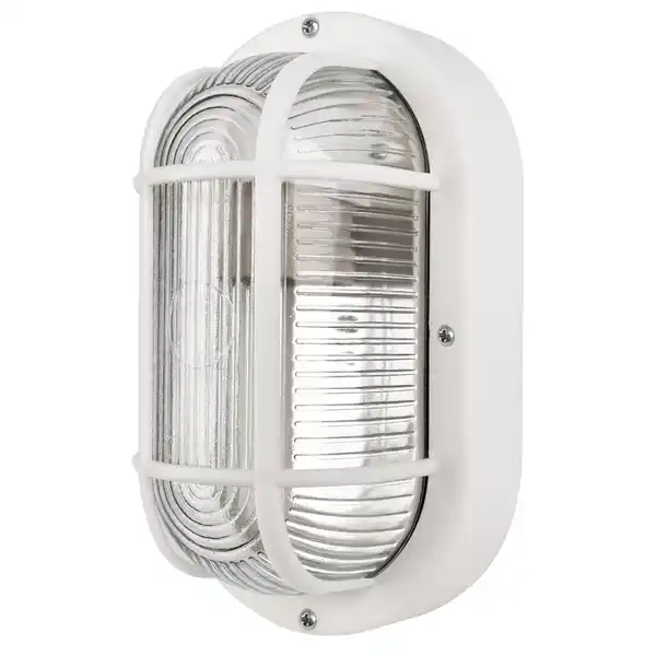 Bild 1 von CASAYA LED-Außenleuchte »Korbi«, E27, BxHxT: 20,5 x 9,5 x 12 cm, oval, weiß