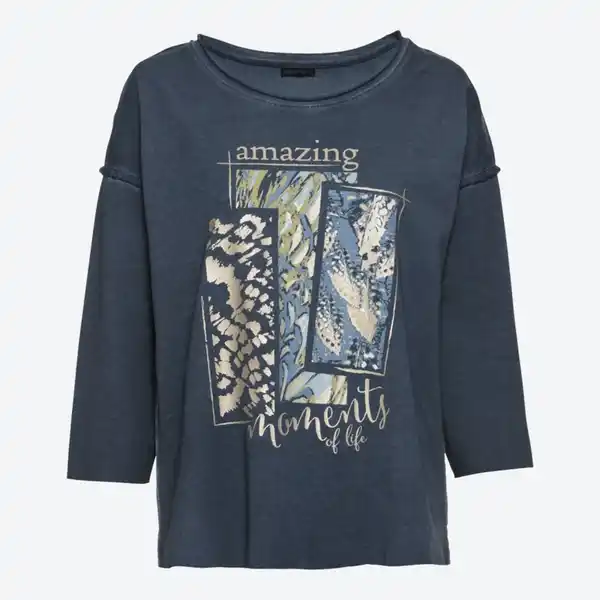 Bild 4 von Damen-Langarmshirt mit Oilwash-Veredelung