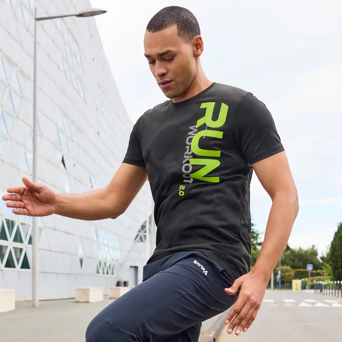 Bild 1 von Herren-Funktions-T-Shirt mit reflektierenden Prints