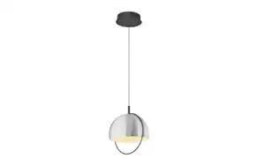 LED-Pendelleuchte Hoop, alufarbig, inkl. Fernbedienung
