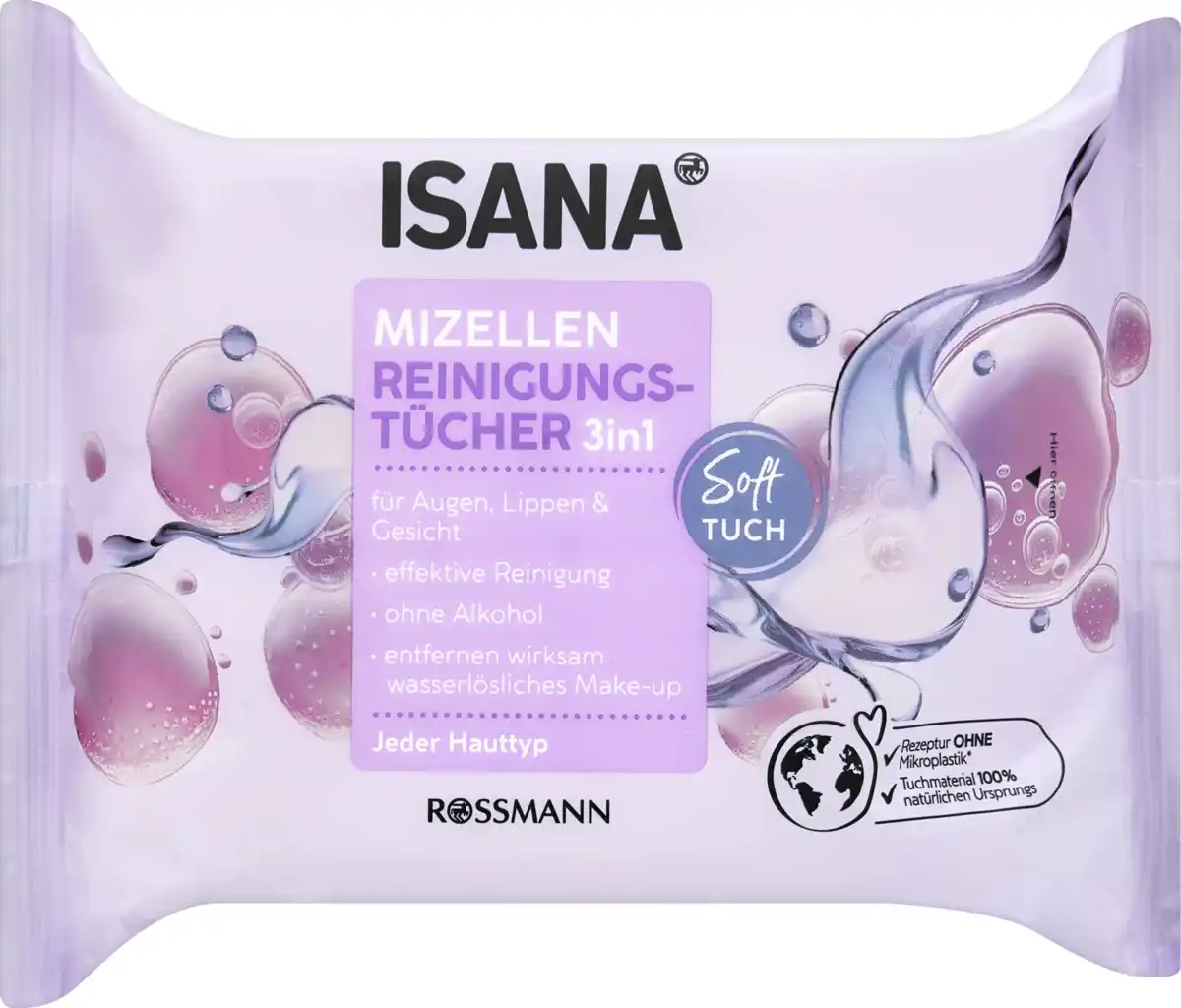 Bild 1 von ISANA 3in1 Mizellen Reinigungstücher