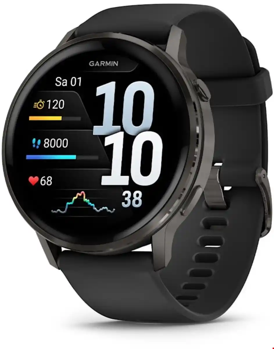 Bild 1 von Venu 4 (45mm) Sportuhr mit Silikon-Armband (22mm) schwarz/schiefergrau