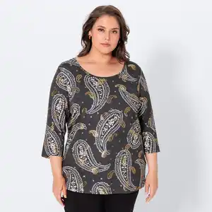 Damen-Langarmshirt mit 3/4 Arm, große Größen