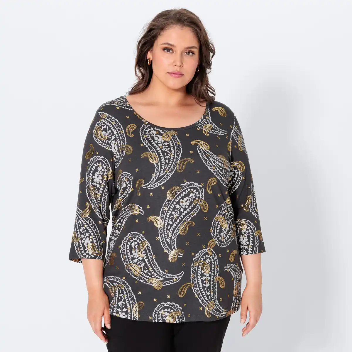 Bild 1 von Damen-Langarmshirt mit 3/4 Arm, große Größen