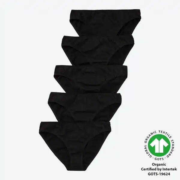 Bild 1 von Damen-Minislip aus reiner Baumwolle, 5er-Pack