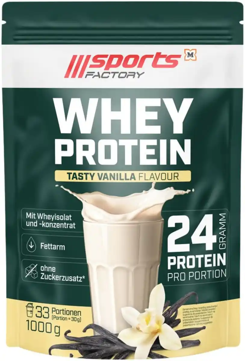 Bild 1 von SPORTS FACTORY Whey Protein Tasty Vanilla, 1 kg
