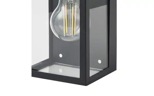 Bild 3 von Wandleuchte Amezola, klar/schwarz, IP44, 38 cm