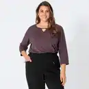 Bild 1 von Damen-Shirt in Mélange-Optik, große Größen