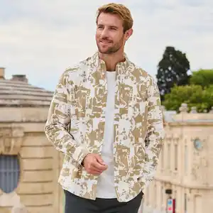 Herren-Langarm-Hemd mit Button-Down-Kragen