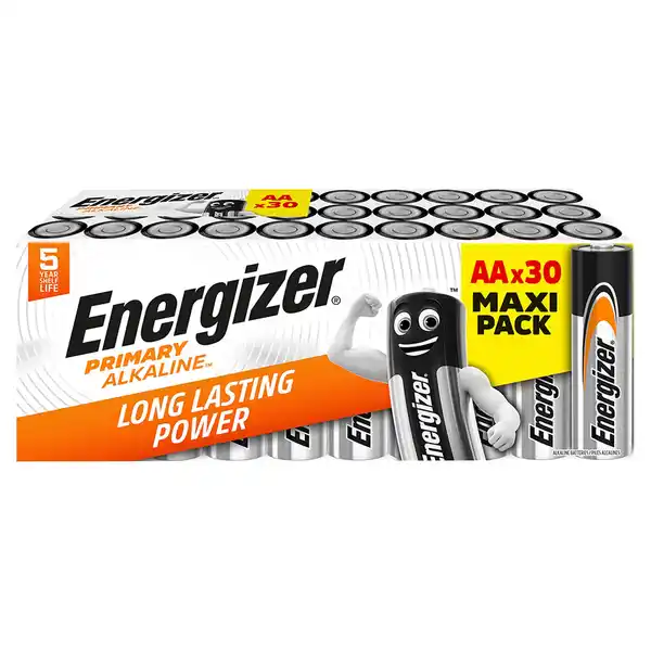 Bild 1 von ENERGIZER Primary-Alkaline-Batterien 30 Stück