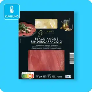 GOURMET FINEST CUISINE Black Angus Carpaccio, Mit Parmigiano Reggiano und Olivenöl