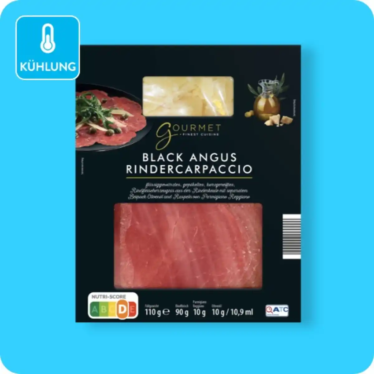 Bild 1 von GOURMET FINEST CUISINE Black Angus Carpaccio, Mit Parmigiano Reggiano und Olivenöl