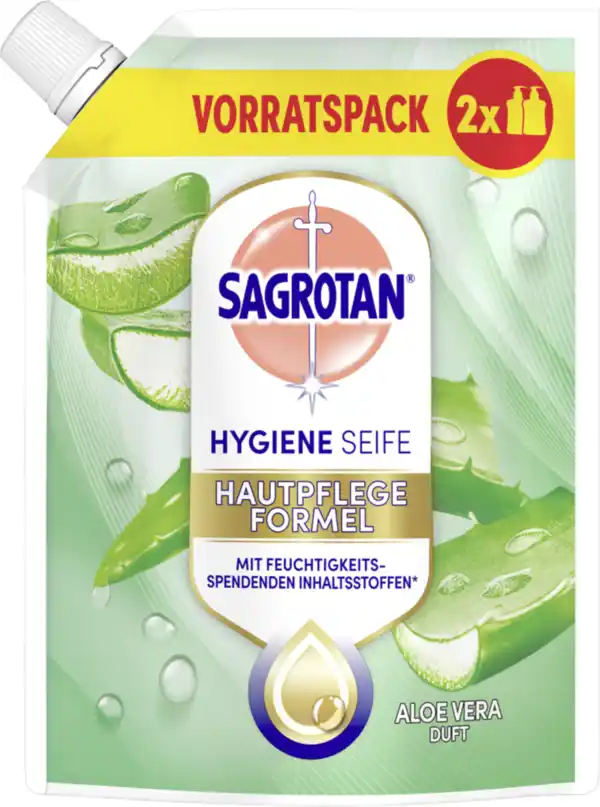 Bild 1 von Sagrotan Flüssige Handseife Aloe Vera Nachfüllbeutel, 500 ml