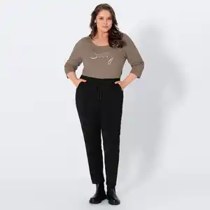 Damen-Bengalin-Hose mit Taschen, große Größen