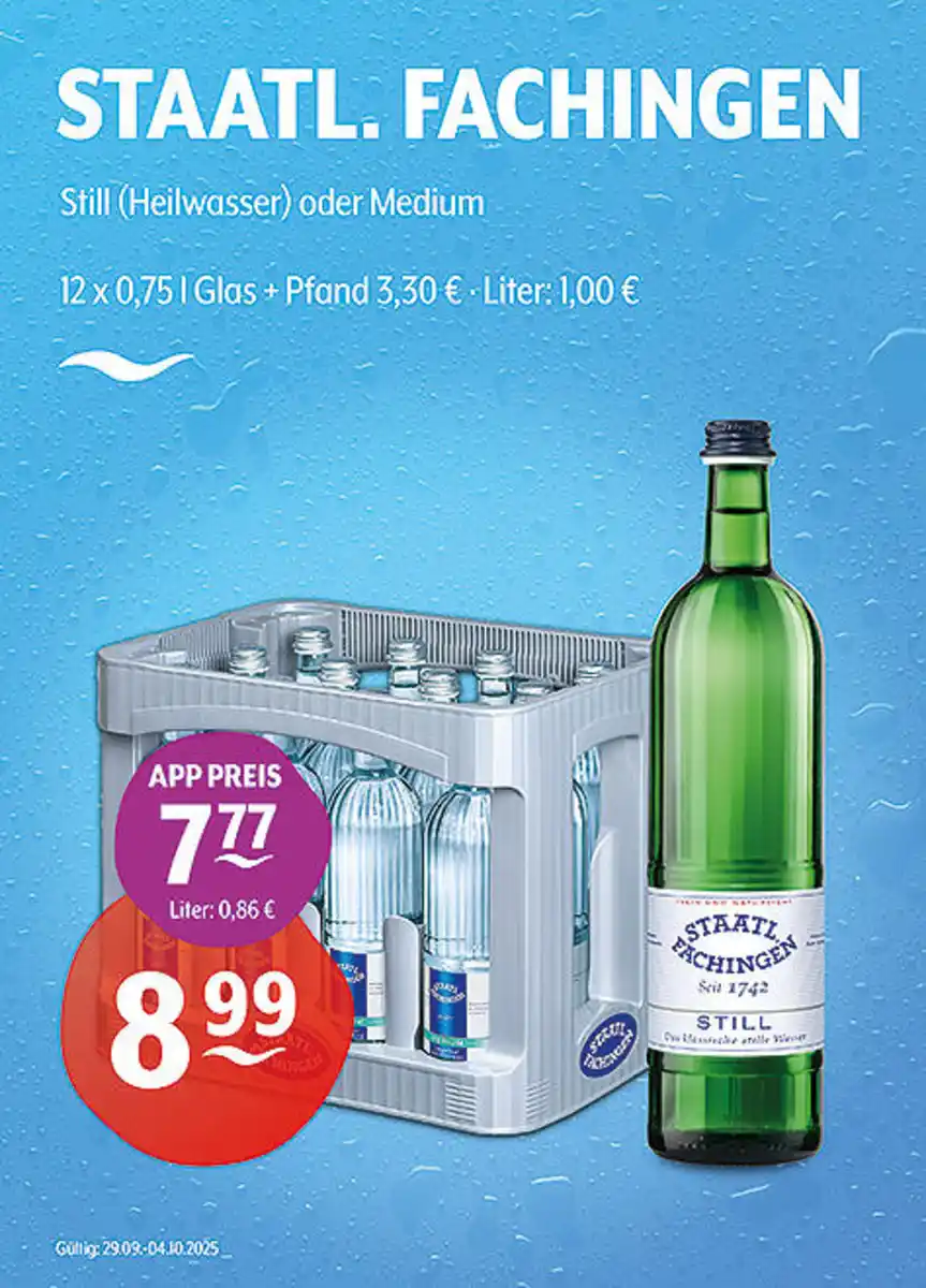Bild 1 von STAATL. FACHINGEN Still (Heilwasser) oder Medium
