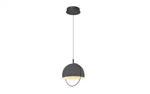LED-Pendelleuchte Hoop, schwarz, inkl. Fernbedienung