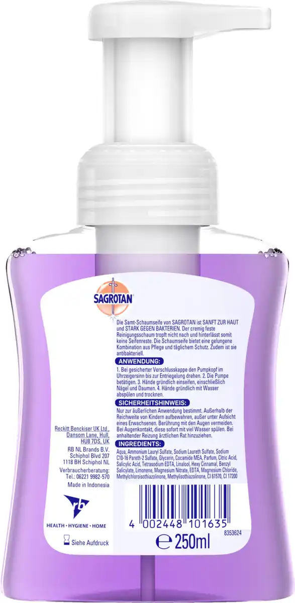 Bild 2 von Sagrotan Samt Schaum Sanfte Schaumseife Vanille & Orchidee, 250 ml
