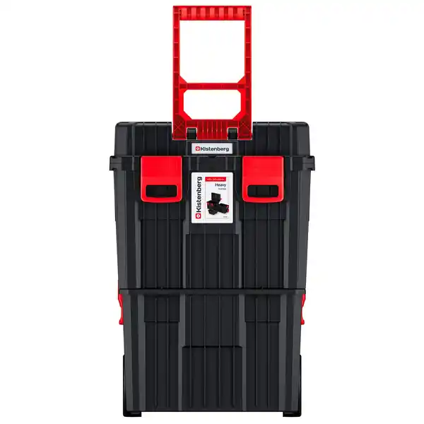 Bild 4 von PROSPERPLAST Werkzeugkiste »Heavy«, 3-teilig, mit Rollen, schwarz/rot