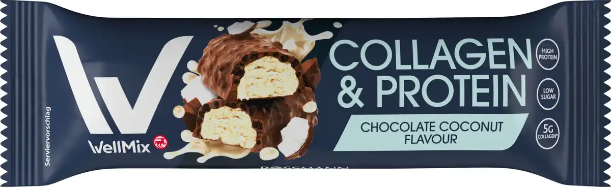 Bild 1 von WellMix Collagen- & Proteinriegel Coconut Flavour, 40 g
