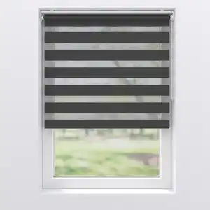 CASAYA Doppelrollo, klemmfix, BxH: 60 x 150 cm, Polyester, hellgrau