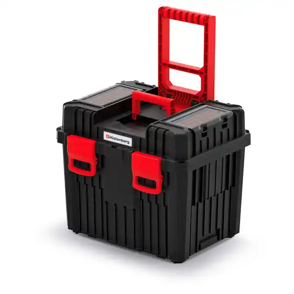 Bild 2 von PROSPERPLAST Werkzeugkiste »Heavy«, 3-teilig, mit Rollen, schwarz/rot