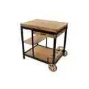 Bild 1 von Asado Grillwagen 'Jack' Akazienfarben/schwarz 92 x 82 x 64 cm