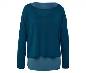 2-in-1-Sportshirt, petrol/mittelblau