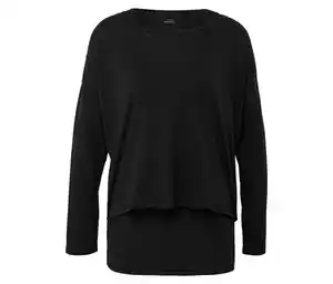 2-in-1-Sportshirt, schwarz