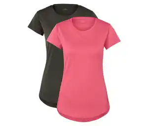 2 Funktionsshirts, rosa/oliv